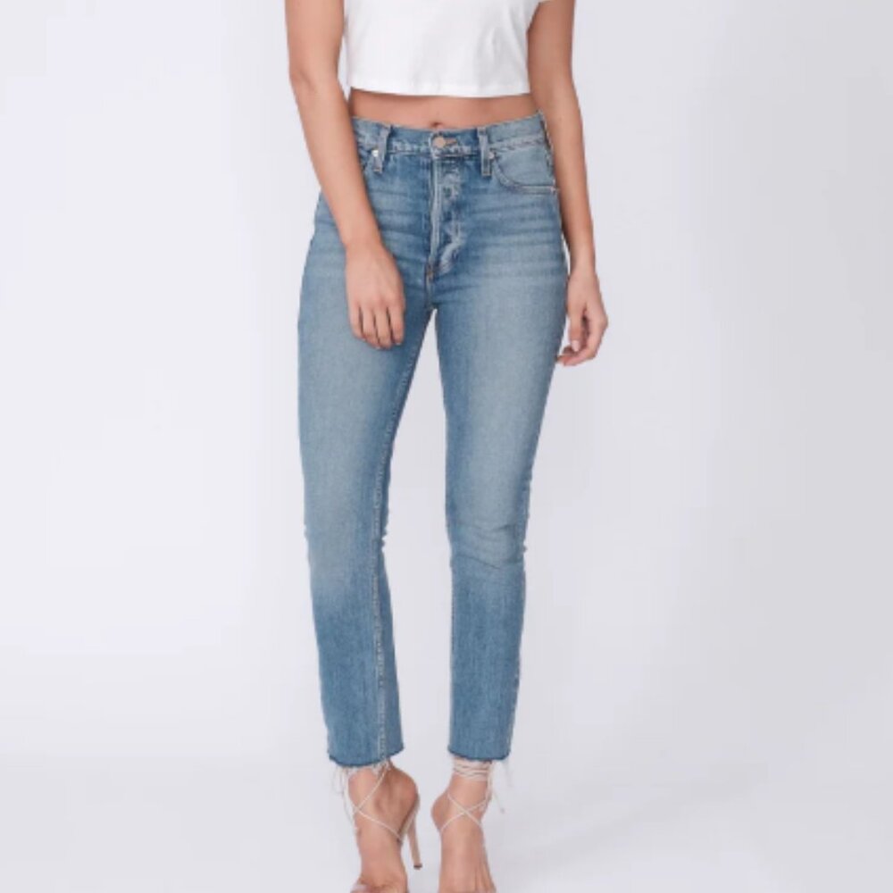 Midheaven Denim Bridgette Skinny Jeans Blue Size 28 High Rise Medium Wash